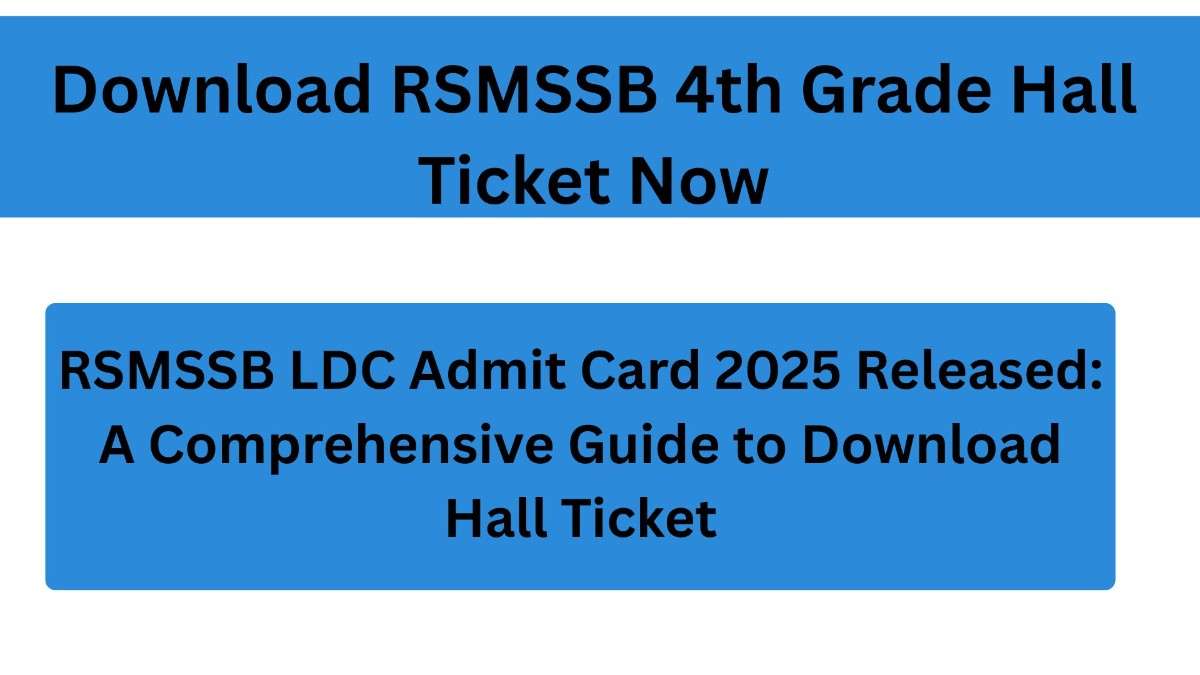 RSMSSB LDC Admit Card 2025