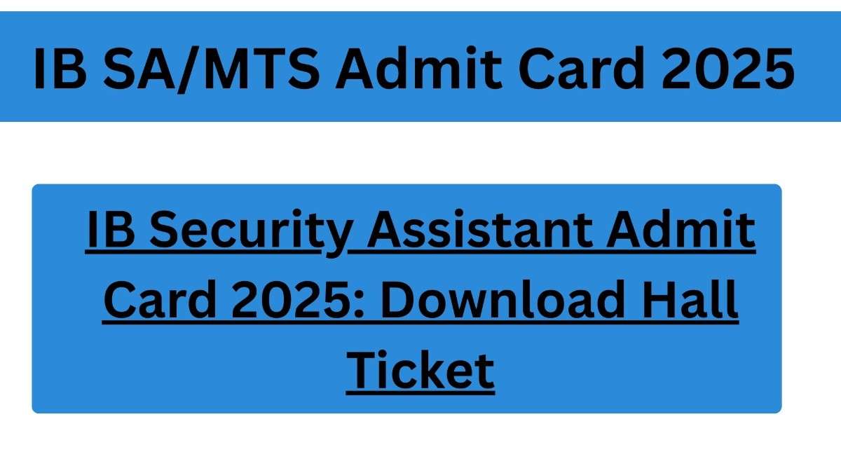 IB SA/MTS Admit Card 2025