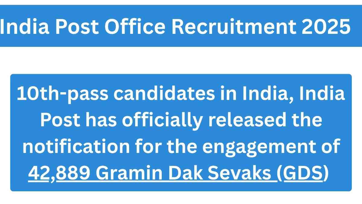 India Post Office Recruitment 2025