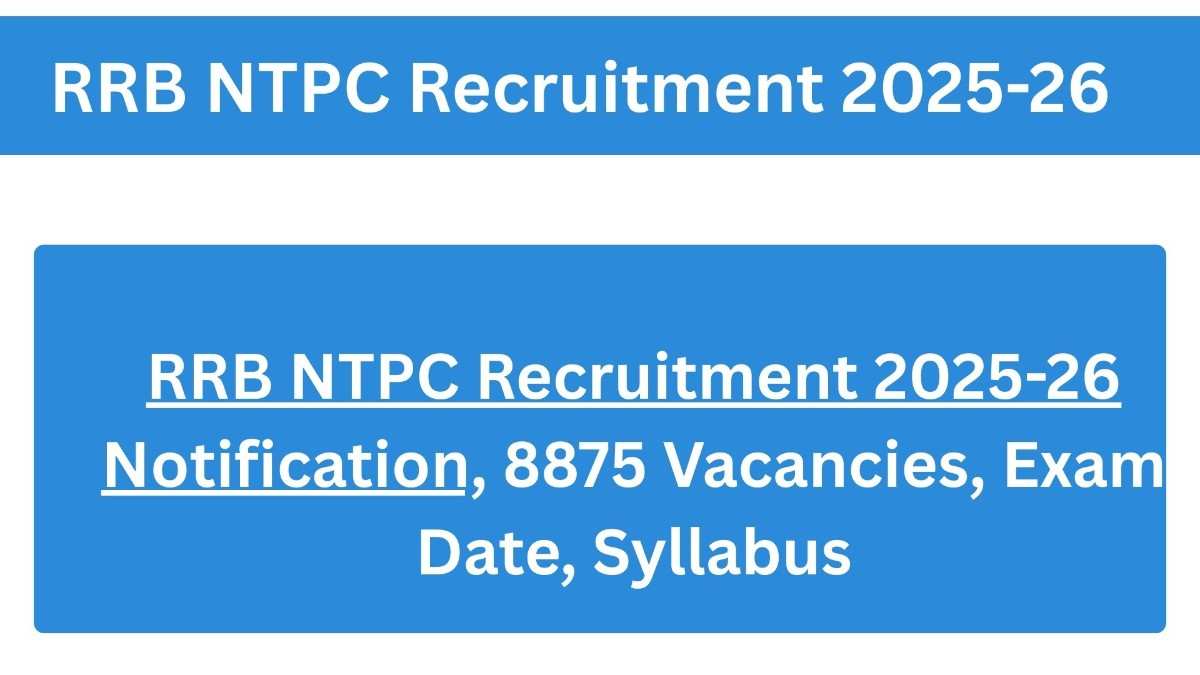 RRB NTPC Recruitment 2025-26