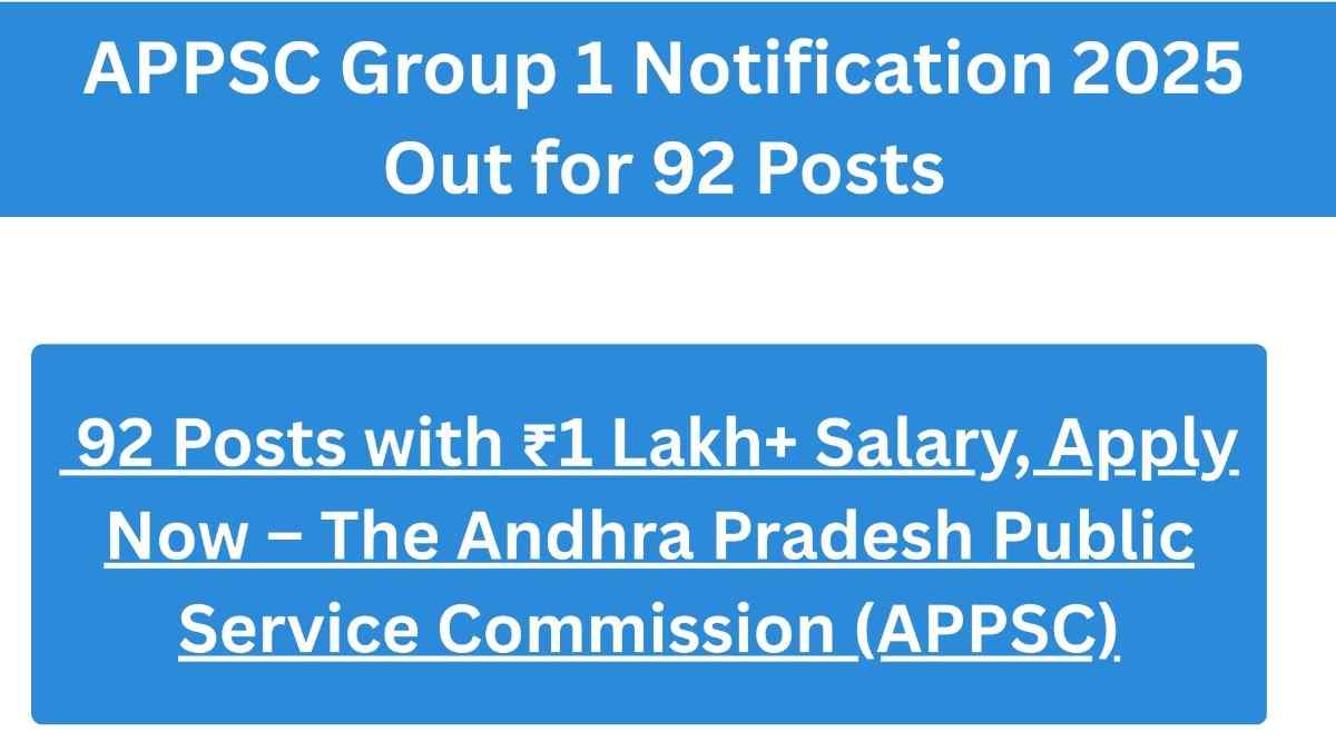 APPSC Jobs 2025