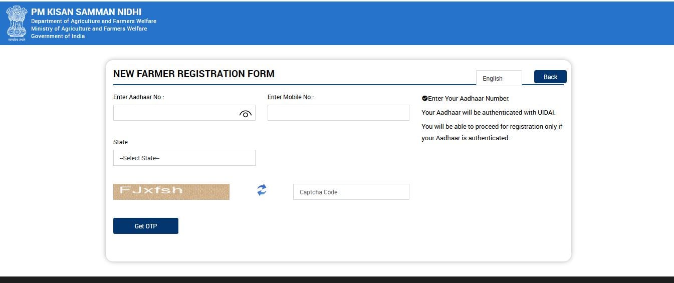PM Kisan Status Check with Aadhaar