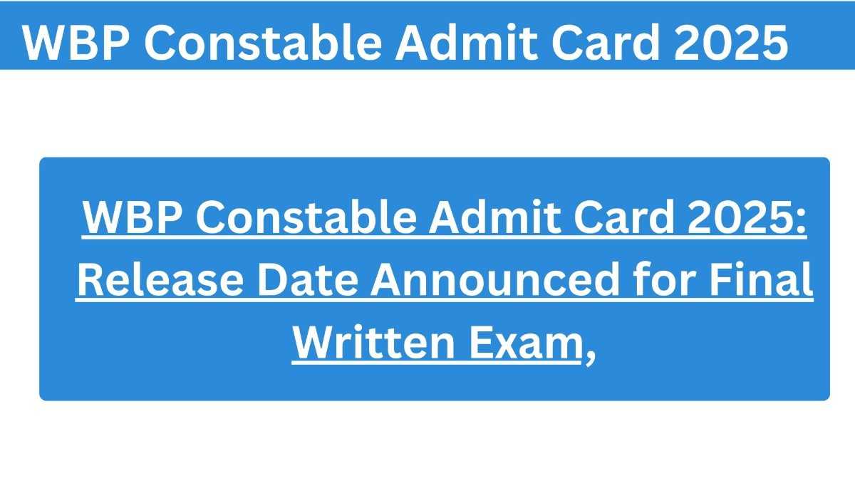 WBP Constable Admit Card 2025